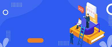 蓝色卡通手绘线上教育公众号首图背景