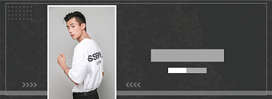 秋冬上新服饰男装电商banner背景