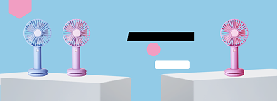 夏日小风扇促销banner背景