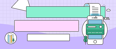 紫色插画互联网人账单公众号首图背景