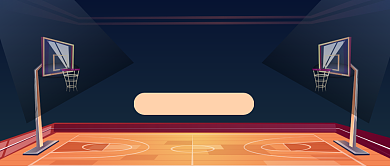 篮球社团招新创意卡通公众号首图背景