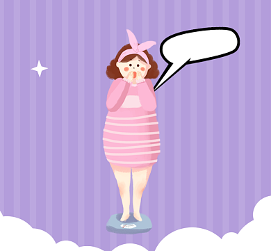 我至今没瘦可爱插画朋友圈封面背景