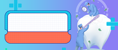 扁平手绘口腔健康知识公众号首图背景