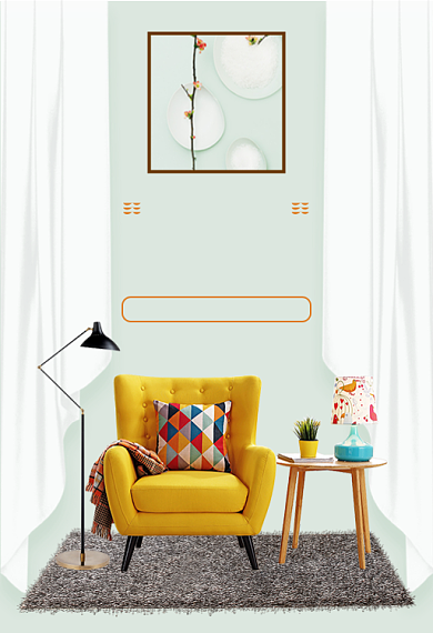 家具沙发家居节家居手机端钻展背景