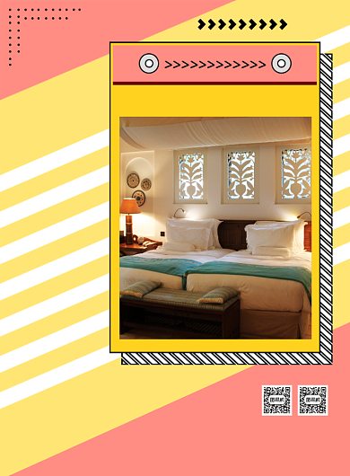 七夕节浪漫双人房促销海报背景