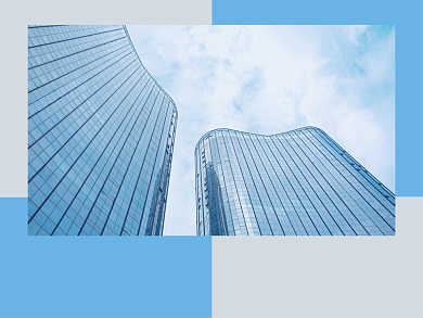 城市生活简约横版配图背景