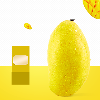 浅色简约清新水果芒果主图背景