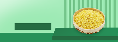 丰收季杂粮小米促销banner背景