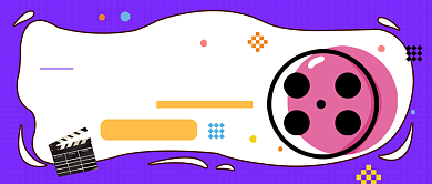 蓝色创意电影短评公众号首图背景