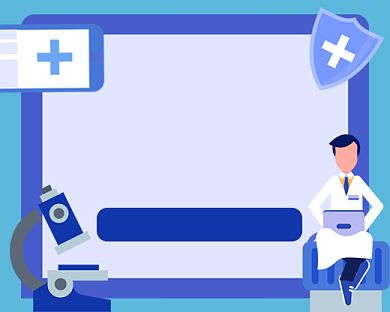 医疗健康在线手绘卡通小程序封面背景