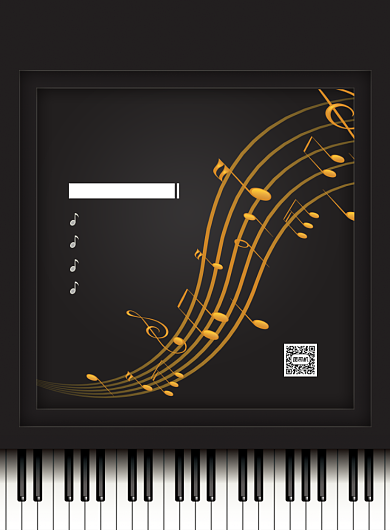黑白简洁钢琴培训海报背景