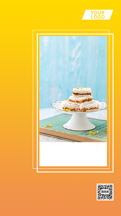 传统甜点美食问候日签海报背景