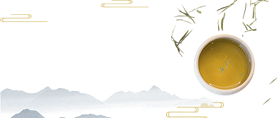 秋天喝茶绿色茶叶复古公众号首图背景