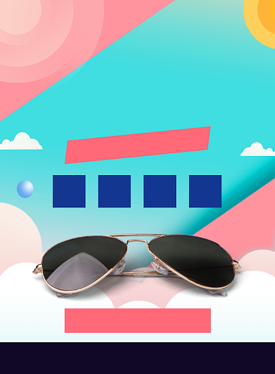 太阳镜墨镜促销宣传海报背景