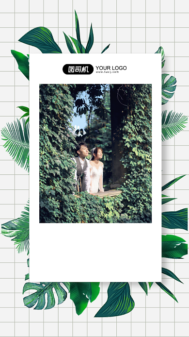 手机相册拼图海报背景