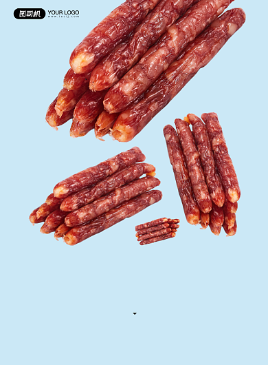 香肠派对美食小吃腌制宣传印刷海报背景