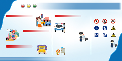 交通规则安全教育知识宣传栏展板背景