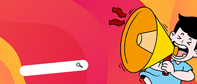 毕业季招聘红色卡通公众号首图背景