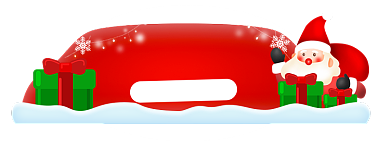 红色卡通圣诞节标签背景