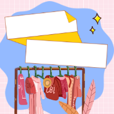 初秋针织衫清新插画公众号次图背景