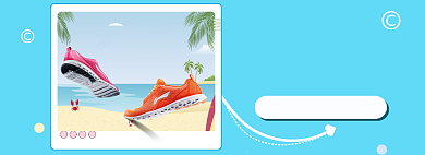 夏季清仓鞋子满减banner背景