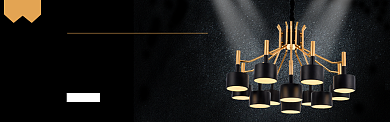 时尚高档吊灯灯具banner背景