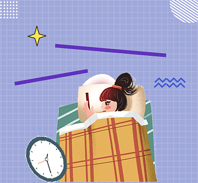 拖延俱乐部清新插画朋友圈封面背景