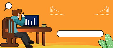 金融科技股市预言手绘卡通公众号首图背景