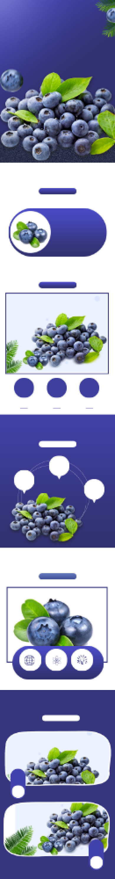 蓝莓水果食品详情页简约背景