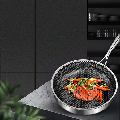 简约家居厨房用品平底锅主图背景