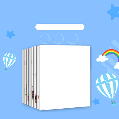 清新可爱儿童教育母婴书籍主图背景