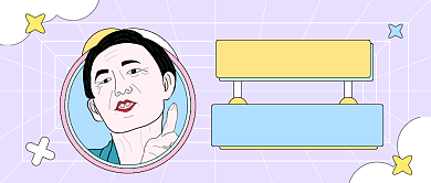 热点聚焦卡通手绘公众号首图背景