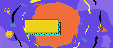 紫色创意夸张吐槽新媒体首图背景