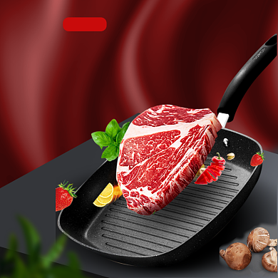 简约家居厨房用品平底锅主图背景