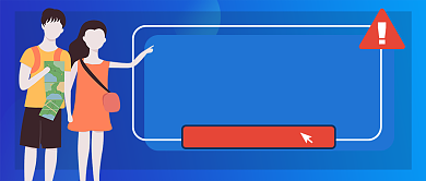 蓝色卡通旅游安全指南公众号首图背景