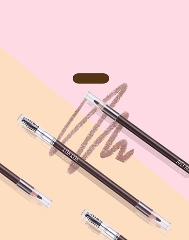眉笔彩妆新手易画显色竖版海报背景