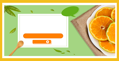 橙子橘子橙子水果上新横板海报背景