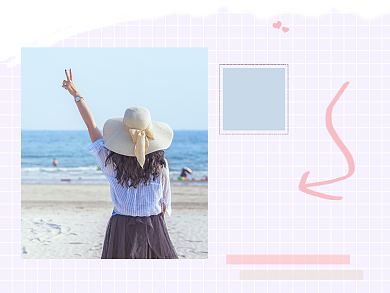 你好早安粉碎海报女孩横版配图背景