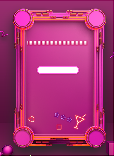 霓虹灯七夕KTV优惠印刷海报背景