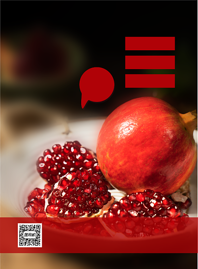 黑色简约新鲜软籽石榴促销印刷海报背景