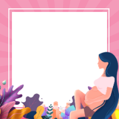 孕妇课堂简约插画公众号次图背景