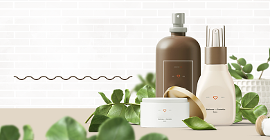 沐浴露植物护肤水润不油腻套装背景