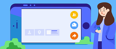 民宿推荐手绘卡通公众号首图背景