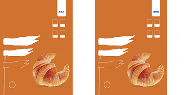 欧式大方面包食品包装手提袋背景