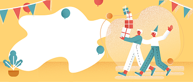 插画会员日搞事情公众号首图背景