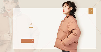 女装棉服上新新品促销海报简约背景