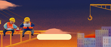 男人节农民工卡通手绘公众号首图背景