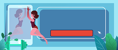 健身运动锻炼马甲线公众号首图背景