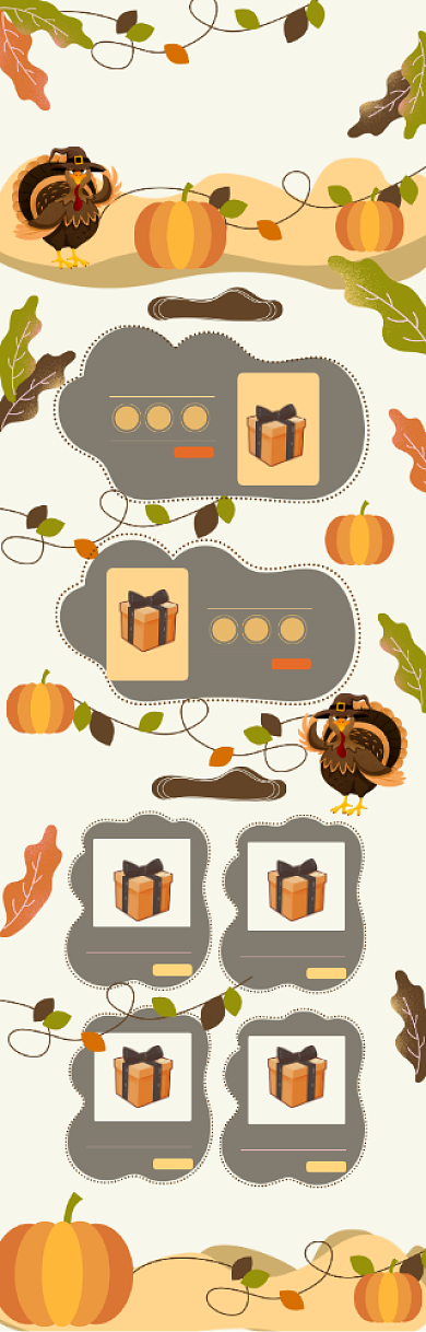 绿色小清新感恩节电商首页背景