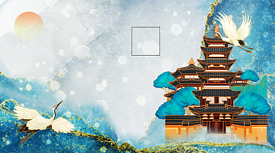 苏州旅游寒山寺中国风广告banner背景